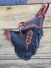 Toddler/Little Kid Western Black Leather Chinks