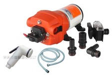 KIT POMPA AUTOCLAVE 12,5 lt/min 12V. CON TUBO 2,5 METRI + DOCCETTA BARCA NAUTICA