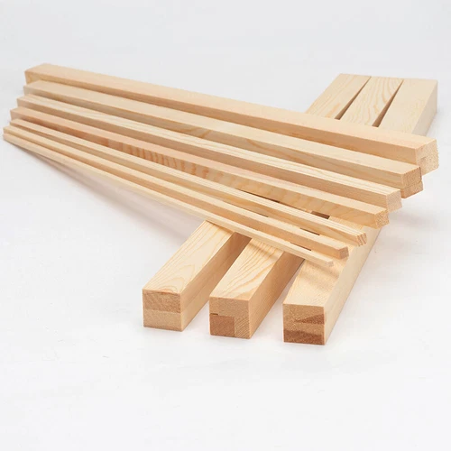 Barra de barra cuadrada de madera de pino de 5 mm - 25 mm modelo hágalo usted mismo artesanía hecha a mano 330 mm - Imagen 5 de 14