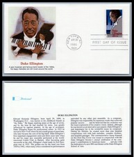 US FDC # 2211 22c Duke Ellington  Fleetwood  s.cancel 1986, 9Q3385