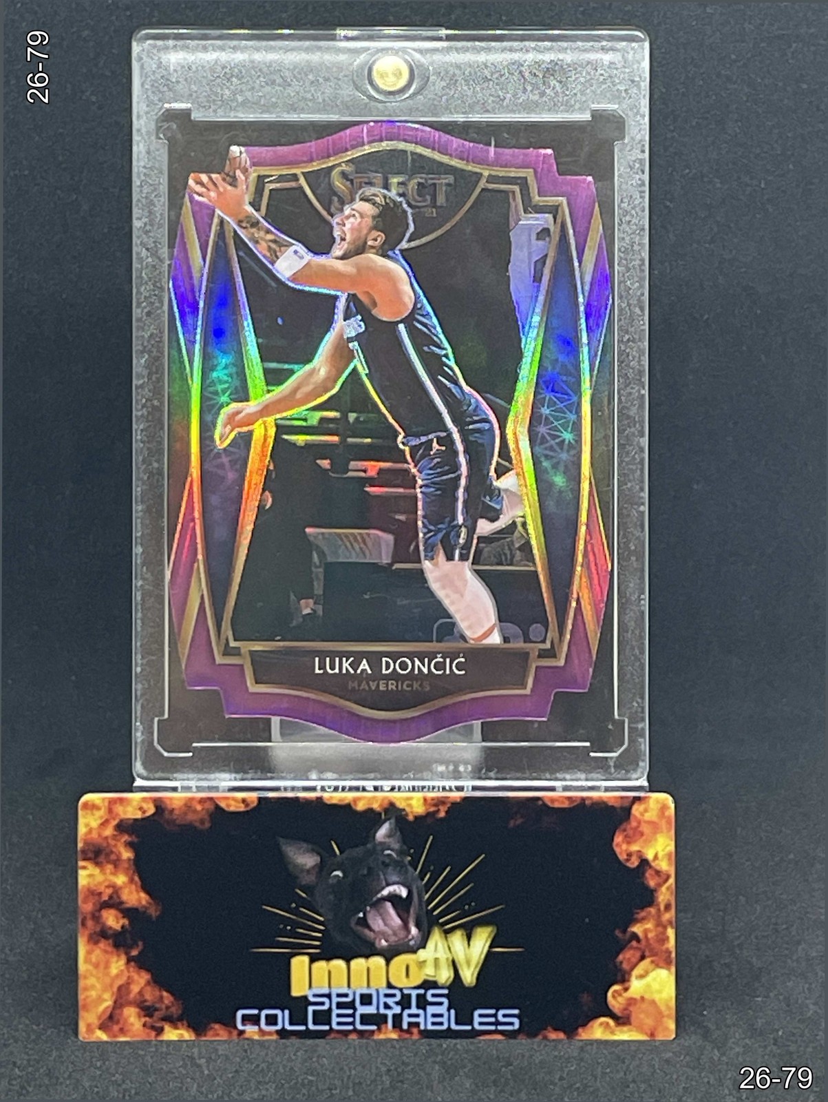 2020-21 Panini Select Luka Doncic #150 Premier Level Purple Prizm Die-Cut /99