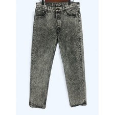 VINTAGE 80s LEVIS 501xx BUTTON FLY jeans mens 36x35 acid STONE WASH made in USA