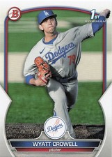 2023 Bowman Draft Wyatt Crowell 1st Bowman baseball card #BD-63 LA Dodgers