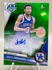 23-24 Bowman U Chrome Justin Edwards  Autographs Green Refractor #/99