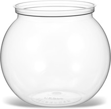 Mini Plastic Fish Bowl, 27 Oz Decorative Fish Bowls Unbreakable Plastic Betta Fi