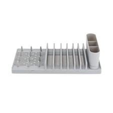 Salter Tray Dish Rack Cool Hues Stone Absorbs Water Drainage Holes Quick Drying