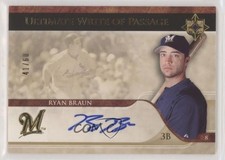 2007 Ultimate Collection Write of Passage 41/60 Ryan Braun #WP-BR Auto q3x