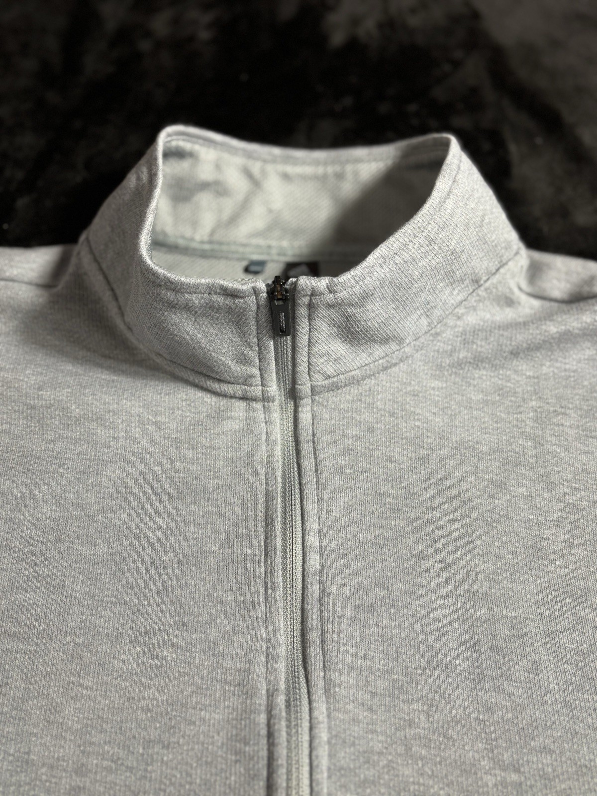 Adidas Solid Gray Comfort Quarter Zip Sweater Men… - image 3