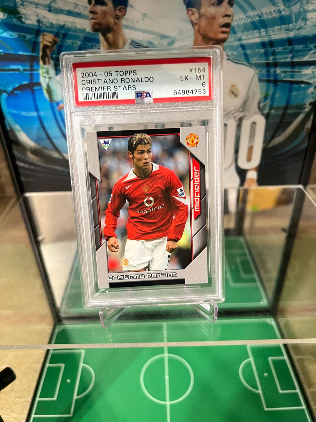 2004-05 Topps Premier Stars #154 Cristiano Ronaldo PSA 6 view 6