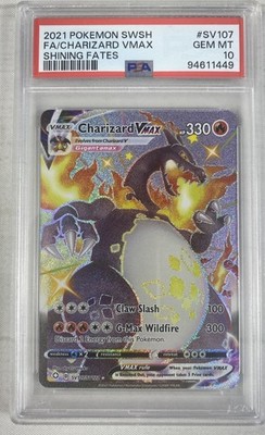 PSA 10 GEM MINT Charizard VMAX SV107/SV122 Shining Fates 2021