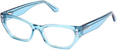 Guess GU2967 087 Blue Cat Eye Plastic Optical Eyeglasses Frame 51-16-145