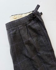 Ralph Lauren Purple Label 100 Cashmere Plaid Trousers Made Italy 36R - MINT