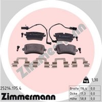 Zimmermann BremsbeläGe Bremsbelegsatz Hinten FüR Audi A6 Avant Porsche Macan