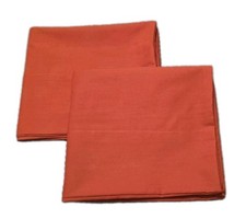 Set of 2 Orange Cotton Pillowcases 19 X 32 Queen