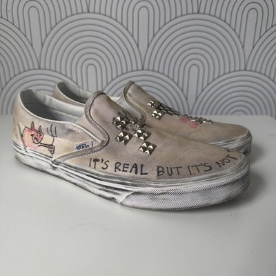 Paly Hollywood x Vans Classic Slip On - Size 11 - White 1/1