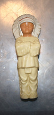 Vintage Hard Plastic Native American Indian Chief Figure Doll 5.5