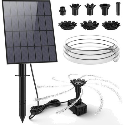 Solarbrunnen Set Springbrunnen Pumpe Wasserfontäne Teich Garten