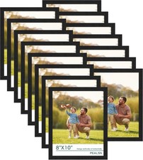 8x10 Picture Frame 15 Pack, Black With Polished Plexiglass