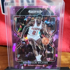 Dominique Wilkins 2022 Panini Prizm Purple Cracked Ice /149