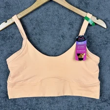 Maidenform Bra Womens Size Large Orange Wireless Sports Seamless Dm2315 Pullover