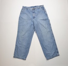 Vintage 90s Y2K Streetwear Mens 36x32 Faded Baggy Wide Leg Dungaree Denim Jeans