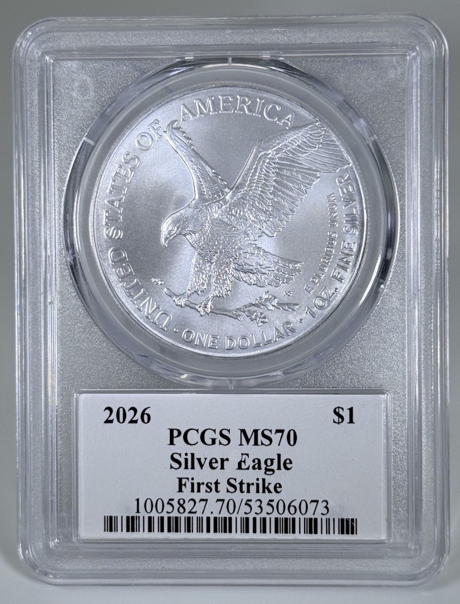 2026 $1 American Silver Eagle 1oz PCGS MS70 First Strike Buckley