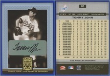 Tommy John 2005 Donruss Greats #83 Gold Holofoil AUTO /2000