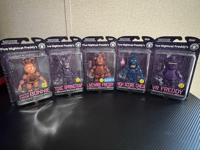 5 Funko Fnaf Vr Freddy,High Score Chica,Toxic Springtrap, System Error Bonnie