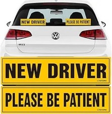 New Driver Sticker for Car   Large 12x3 Adhesive Reflective Vehicle Safety Sign