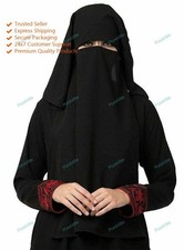 New Indian Sigle Layer Saudi Niqab,Breathable Nose Piece, Face Veil Cotton