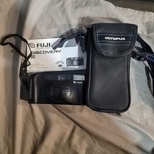 Fuji Discovery 80 Date 35 mm Point  Shoot Camera w/ Strap Batt Door Needs Tape