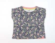 Weird Fish Damen mehrfarbig Blumenmuster Baumwolle T-Shirt Gr&ouml;&szlig;e 16