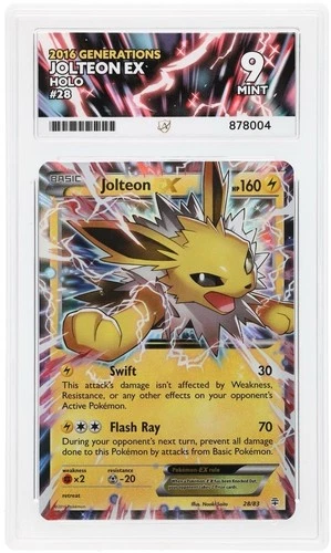 ACE 9 Jolteon EX 2016 Generations 28/83 Ace Label Graded Card