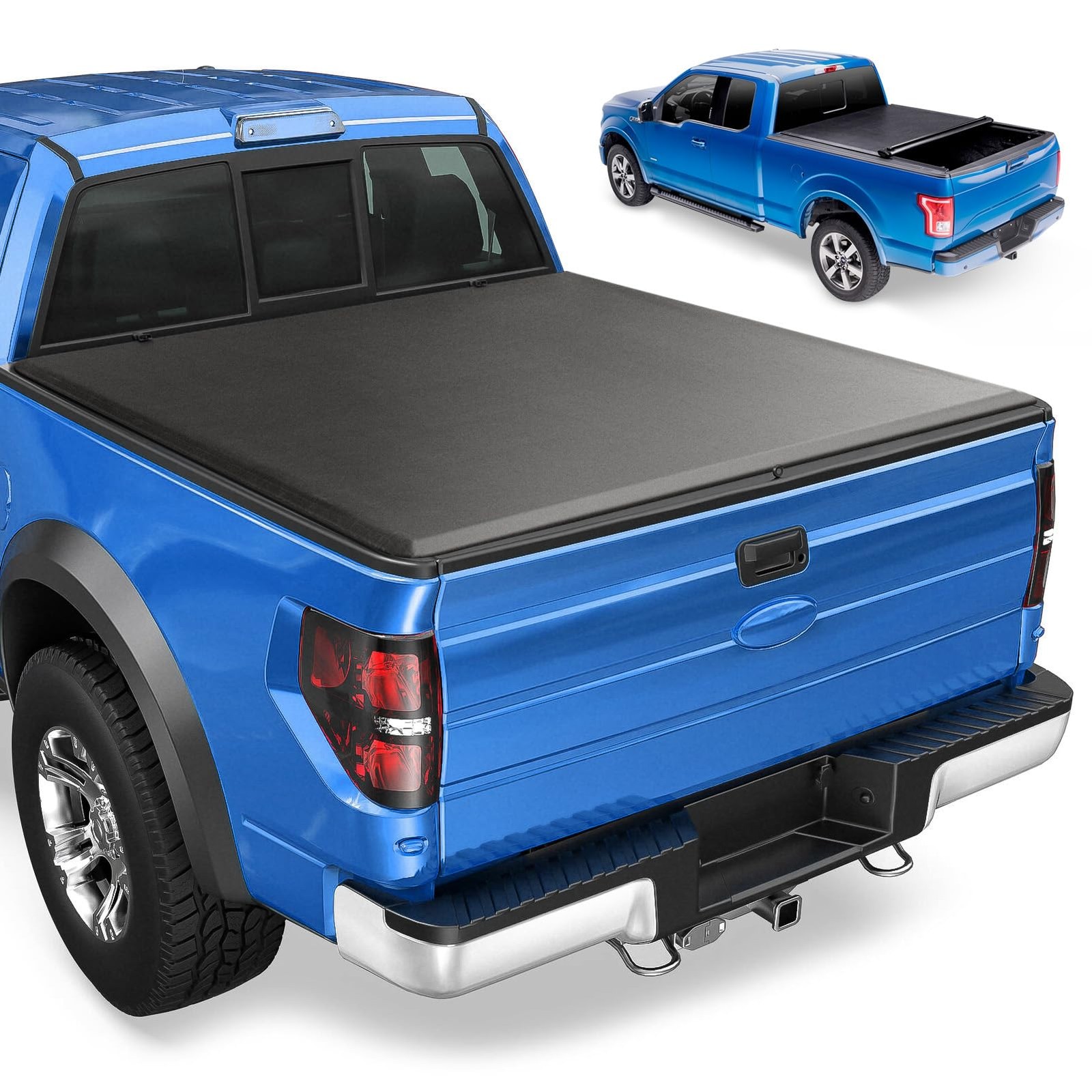 Soft Roll-up Truck Bed Tonneau Cover for 2019-2024 Chevy Silverado 1500 & GMC