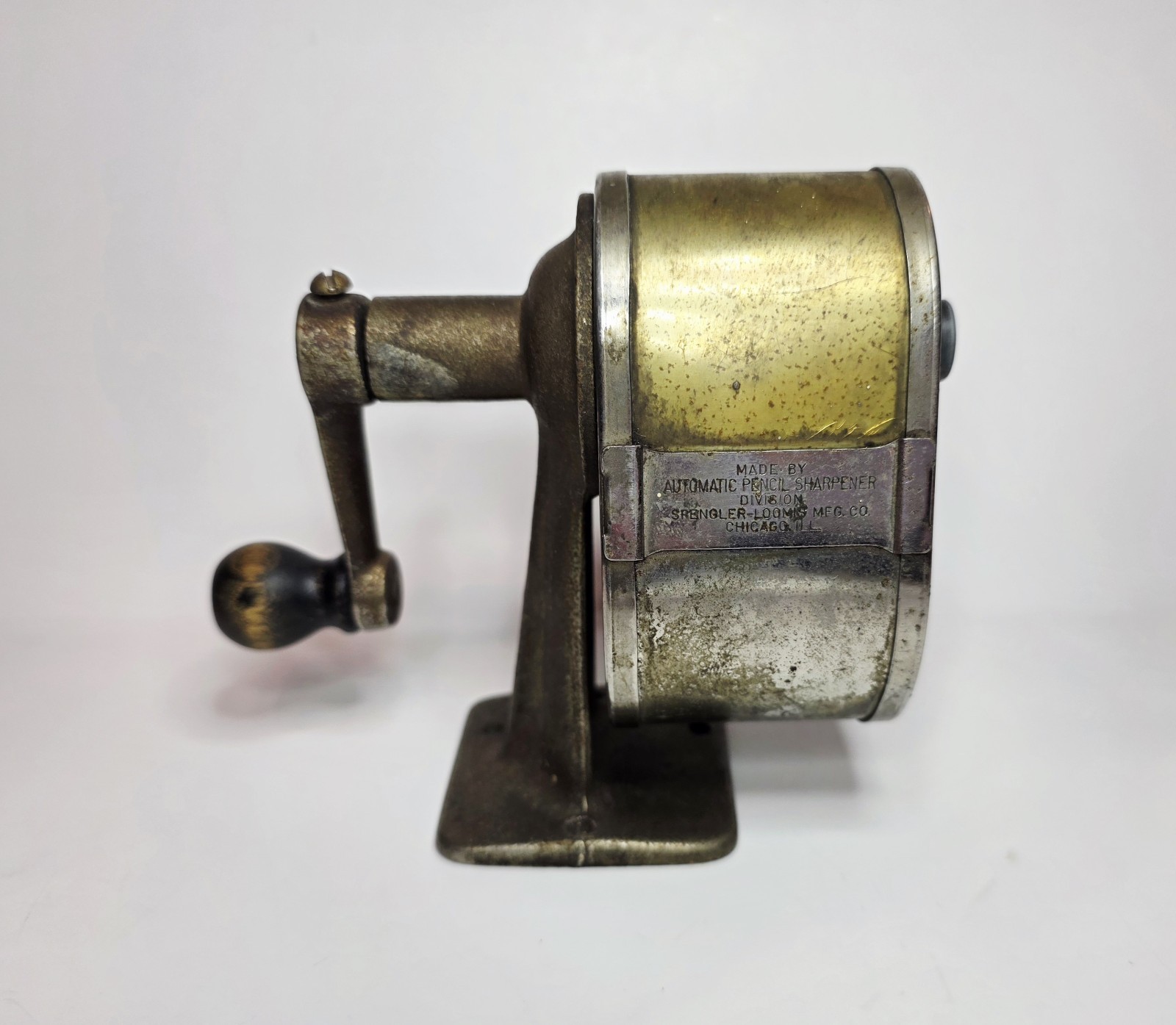 Vintage 1920's APSCO No 2 Pencil Sharpener Made In Chicago IL for Glens Falls NY