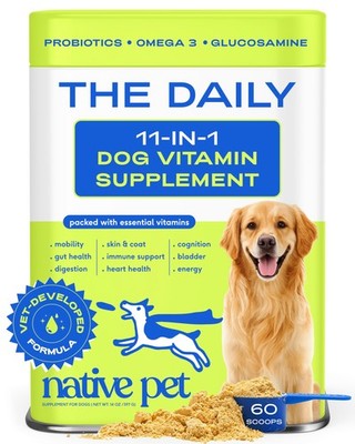 Native Pet The Daily Dog Vitamins & Supplements - 11-in-1 60 Scoops