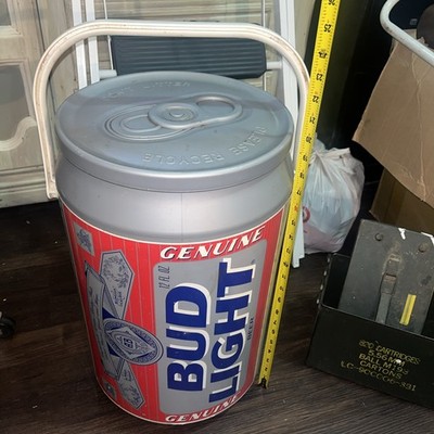 Genuine Bud Light Beer Large Vintage Cooler Handle Insulated Man