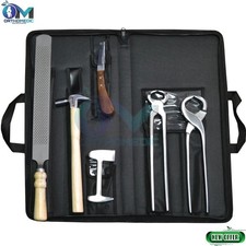 Complete 6 Pcs Farrier Hoof Care Kit in Carrying Case