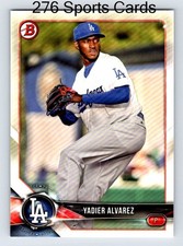 2018 Bowman - Prospects - #BP22 Yadier Alvarez - Los Angeles Dodgers