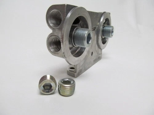 Perma-Cool Dual Oil Filter Mount 1in-16 Thread 1/2in NPT 1226