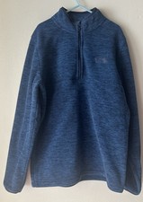 Boys Under Armour 1/4-Zip Fleece Pullover New W/o Tags heathered Blue Sz M