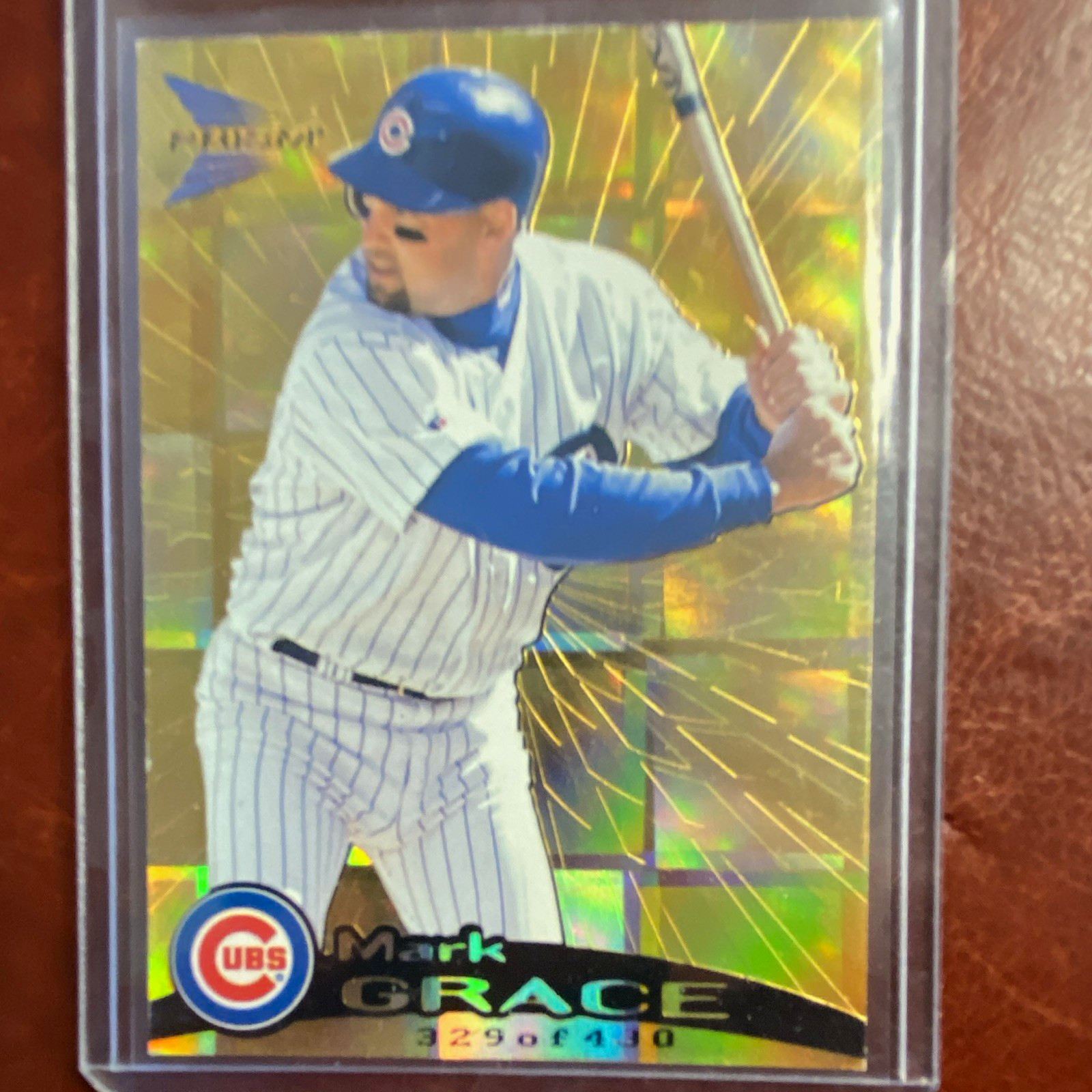 Pacific Prism 1999 Mark Grace #28 Holographic Gold /480 Chicago Cubs