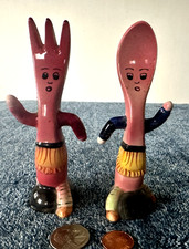Vintage Personified Fork and Spoon Salt Peppe...