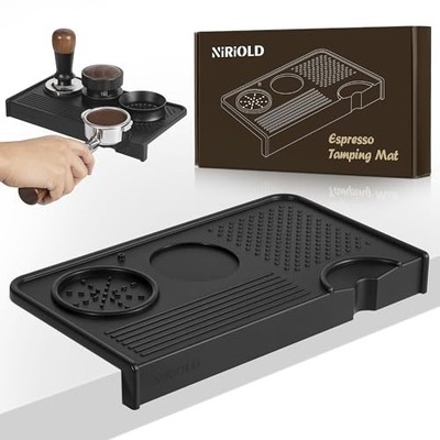 NiRiOLD Espresso Tamping Mat, Food Grade Silicone Portafilter Mat for Barista