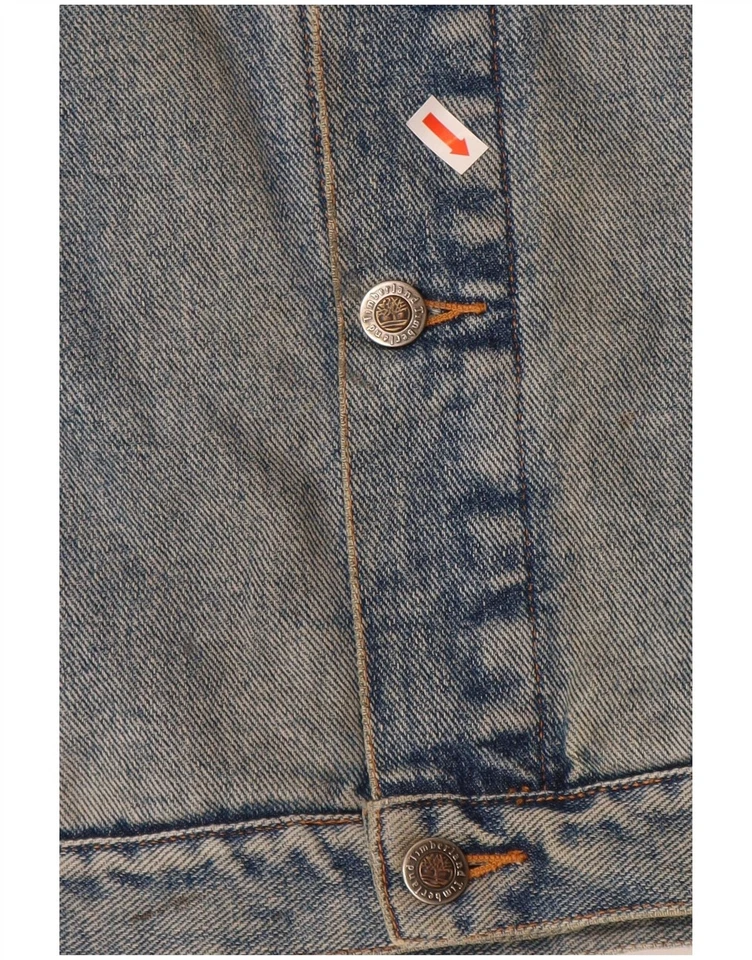 TIMBERLAND Mens Denim Jacket UK 40 Large Blue Cotton CM24 - Image 4 of 4