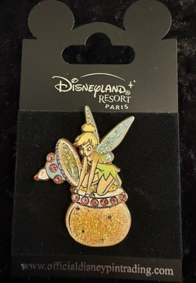 Disney Pin Tinker Bell Inkwell Glitter Jewels DLRP Disneyland