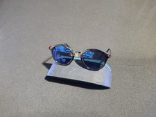 GUESS GF0305 53X Sunglasses Round Tortoise Havana Blue Mirror Lens 51mm Case N1