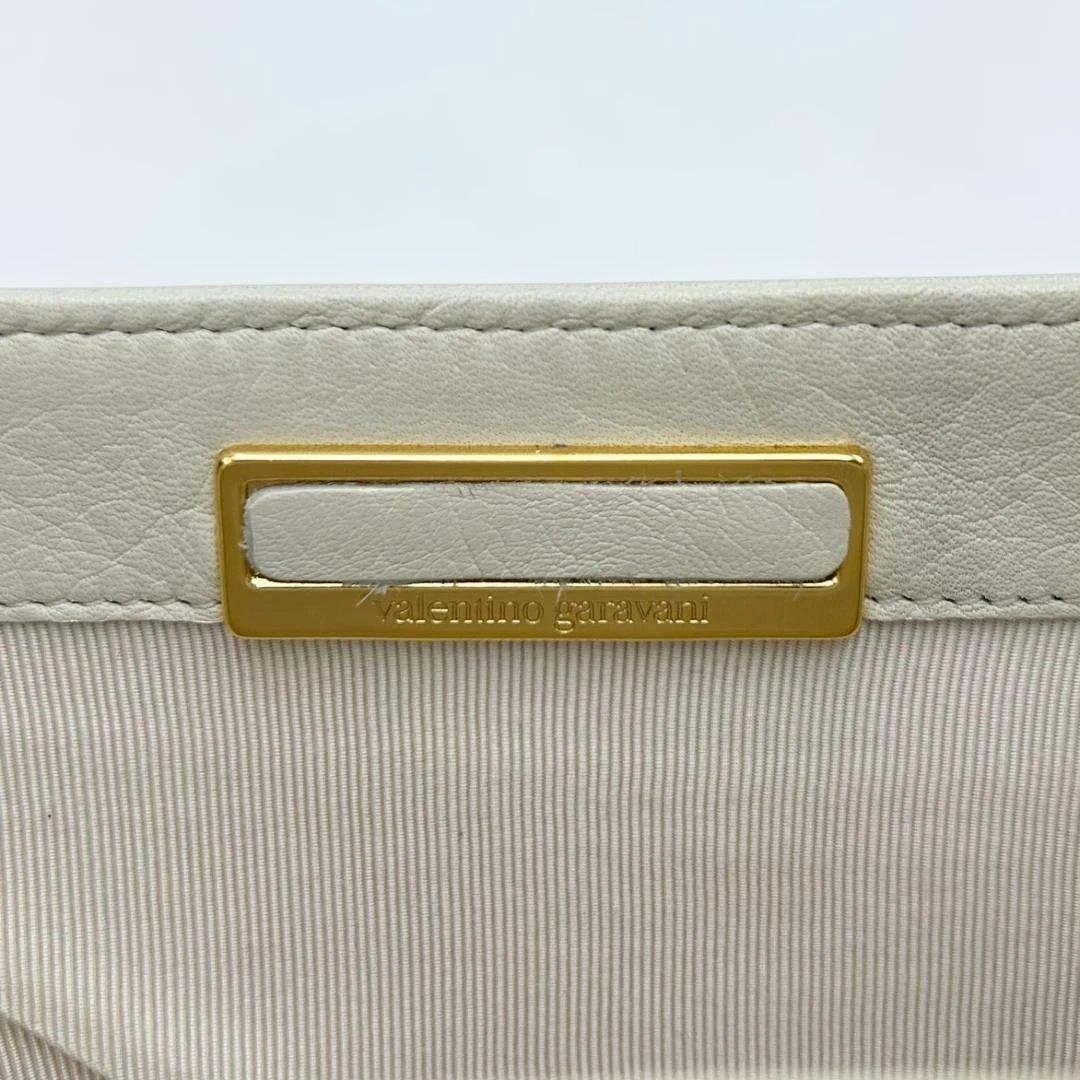 Valentino Garavani White Leather Chain Clutch Bag, Slightly Used Japan thumbnail 14