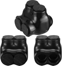 3 Pcs Black Insulated Multi Cable Connectors for Copper  Aluminum Wires