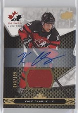 2018 Upper Deck Team Canada Juniors Premium Swatch /199 Kale Clague #10 Auto z3c